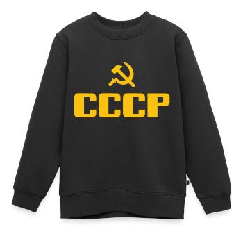 Soviet - Hammer und Sichel Sowjetunion - Kommunist - Kinder Premium Organic Sweatshirt - Schwarz - Vorne - AI Model Kid Female (0cm)