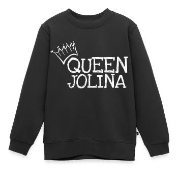 Vorname Jolina - Kinder Premium Organic Sweatshirt - Schwarz - Vorne - AI Model Kid Female (0cm)
