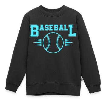 baseball - Kinder Premium Organic Sweatshirt - Schwarz - Vorne - AI Model Kid Female (0cm)