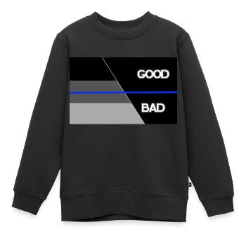 Shadow blueline good bad - Kinder Premium Organic Sweatshirt - Schwarz - Vorne - AI Model Kid Female (0cm)