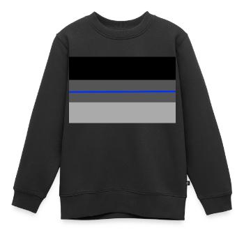 Shadow Deutschlandflagge blueline - Kinder Premium Organic Sweatshirt - Schwarz - Vorne - AI Model Kid Female (0cm)