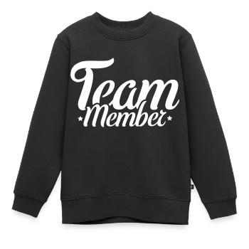 Team member - Kinder Premium Organic Sweatshirt - Schwarz - Vorne - AI Model Kid Female (0cm)