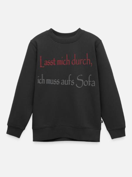 Laisse-moi passer, je dois me mettre sur le canapé - Sweat Premium enfant bio - noir