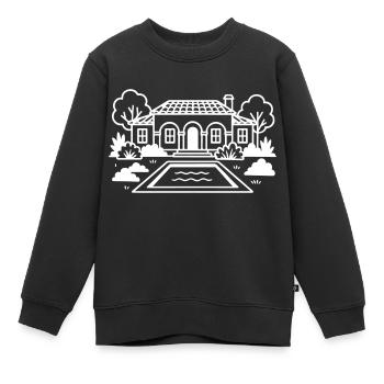 Finca House Villa - Sweat Premium enfant bio - noir - Devant - AI Model Kid Female (0cm)