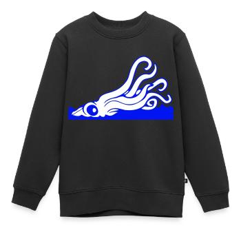 Pieuvre Attaque de tentacule de surface de l’eau Monstre marin - Sweat Premium enfant bio - noir - Devant - AI Model Kid Female (0cm)