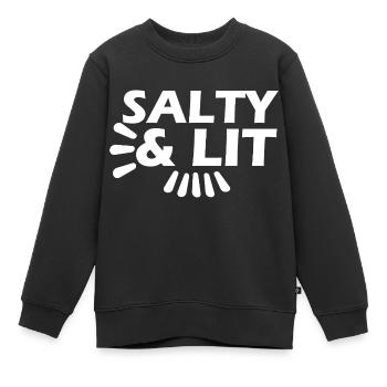 Salz & Licht - Kinder Premium Organic Sweatshirt - Schwarz - Vorne - AI Model Kid Female (0cm)