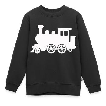 lokomotive - Kinder Premium Organic Sweatshirt - Schwarz - Vorne - AI Model Kid Female (0cm)