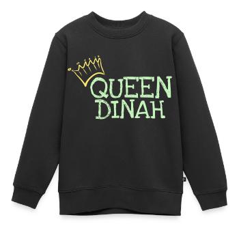 Vorname Dinah - Kinder Premium Organic Sweatshirt - Schwarz - Vorne - AI Model Kid Female (0cm)