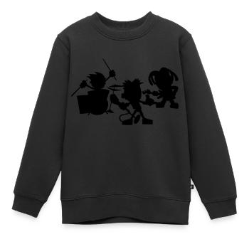 Band - Kinder Premium Organic Sweatshirt - Schwarz - Vorne - AI Model Kid Female (0cm)