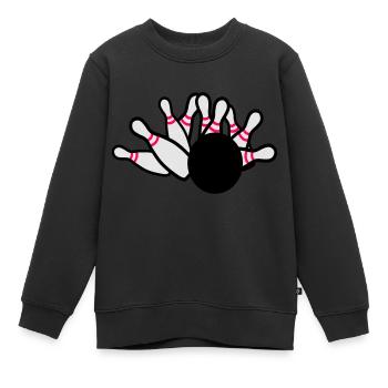 Kegeln - Kinder Premium Organic Sweatshirt - Schwarz - Vorne - AI Model Kid Female (0cm)