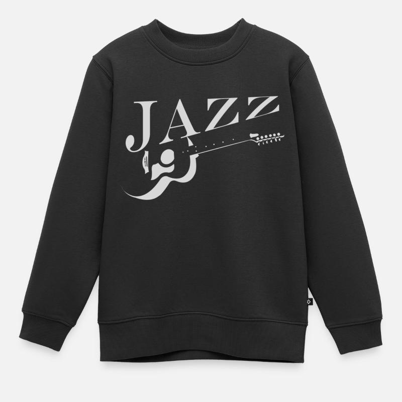 jazz - Kids Premium Organic Sweatshirt - black