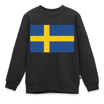 schweden - Kinder Premium Organic Sweatshirt - Schwarz - Vorne - AI Model Kid Female (0cm)