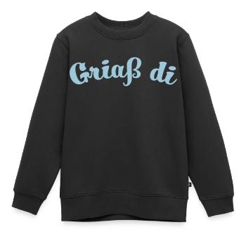 Grias di - Grüß dich - Kinder Premium Organic Sweatshirt - Schwarz - Vorne - AI Model Kid Female (0cm)