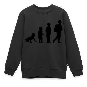 Schüler - Kinder Premium Organic Sweatshirt - Schwarz - Vorne - AI Model Kid Female (0cm)