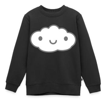 petit nuage de pluie - Sweat Premium enfant bio - noir - Devant - AI Model Kid Female (0cm)