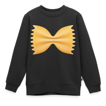 Pâtes - Sweat Premium enfant bio - noir - Devant - AI Model Kid Female (0cm)