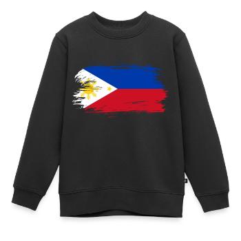 Drapeau philippin - Sweat Premium enfant bio - noir - Devant - AI Model Kid Female (0cm)