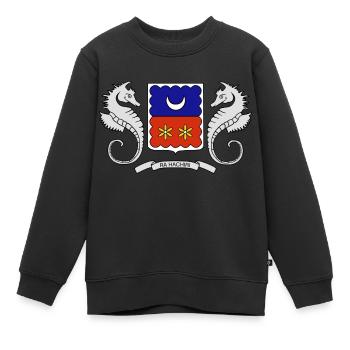 Ra HACHIRI Mayotte - Kinder Premium Organic Sweatshirt - Schwarz - Vorne - AI Model Kid Female (0cm)