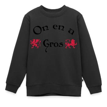 On en a gros - Sweat Premium enfant bio - noir - Devant - AI Model Kid Female (0cm)