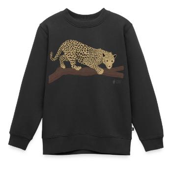 Leopard - Kinder Premium Organic Sweatshirt - Schwarz - Vorne - AI Model Kid Female (0cm)