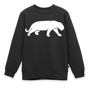 Jaguar Elegant Wild - Kinder Premium Organic Sweatshirt - Schwarz - Vorne - AI Model Kid Female (0cm)