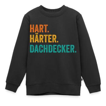 Dachdecker - Kinder Premium Organic Sweatshirt - Schwarz - Vorne - AI Model Kid Female (0cm)