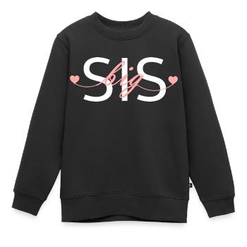 Big Sis Grosse Schwester Geschwister Outfit - Kinder Premium Organic Sweatshirt - Schwarz - Vorne - AI Model Kid Female (0cm)