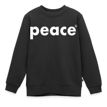 Peace - Kinder Premium Organic Sweatshirt - Schwarz - Vorne - AI Model Kid Female (0cm)