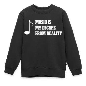Musiklehrer Spruch Musizieren Musik Music Musiker - Kinder Premium Organic Sweatshirt - Schwarz - Vorne - AI Model Kid Female (0cm)
