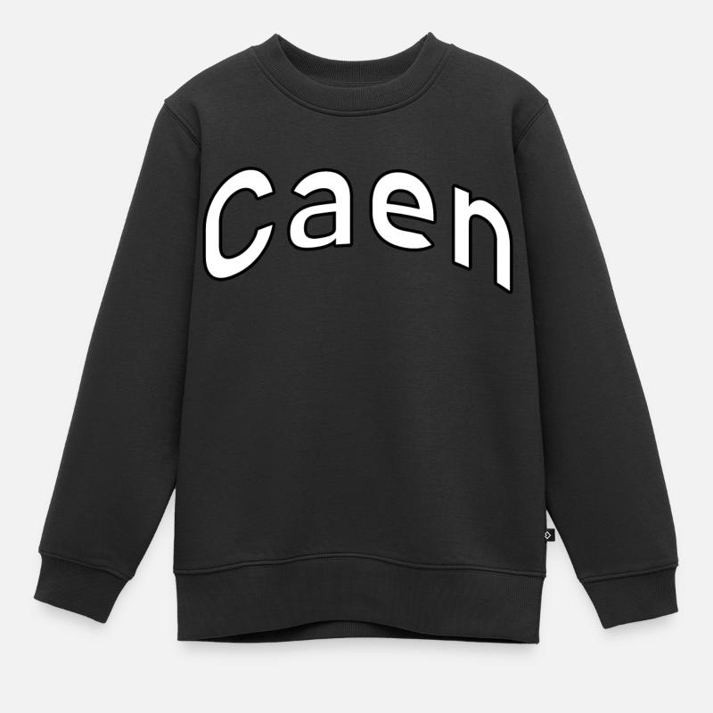 Caen - Sweat Premium enfant bio - noir