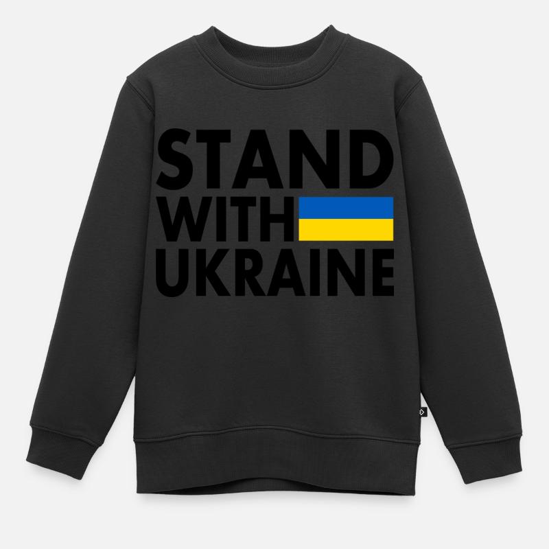 stand with ukraine - Sweat Premium enfant bio - noir