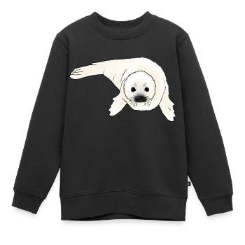 Seehund Baby - Kinder Premium Organic Sweatshirt - Schwarz - Vorne - AI Model Kid Female (0cm)