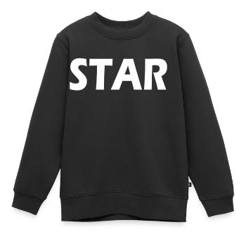Star - Sweat Premium enfant bio - noir - Devant - AI Model Kid Female (0cm)