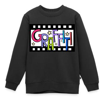Graffiti Filmstreifen - Kinder Premium Organic Sweatshirt - Schwarz - Vorne - AI Model Kid Female (0cm)