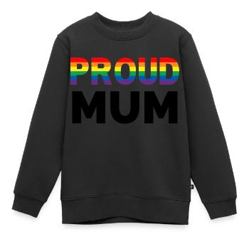 Proud Mum Rainbow - Kinder Premium Organic Sweatshirt - Schwarz - Vorne - AI Model Kid Female (0cm)