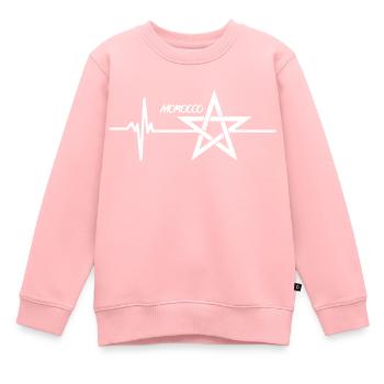 Battement de Cœur Maroc étoile Marocaine - Sweat Premium enfant bio - rose - Devant - AI Model Kid Female (0cm)