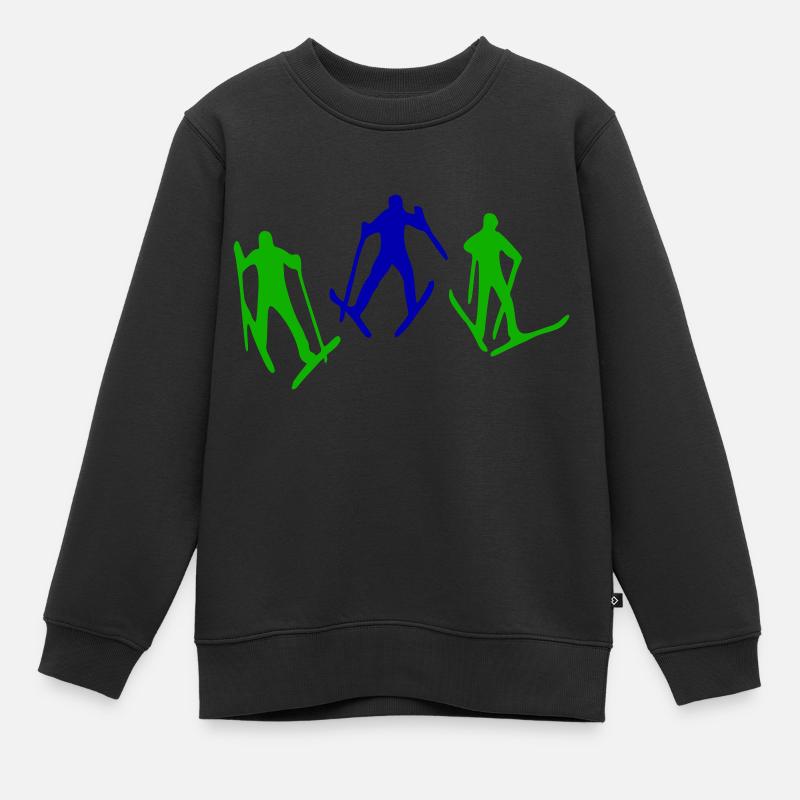 ski - Sweat Premium enfant bio - noir