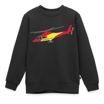 Hubschrauber Schenk Air - Kinder Premium Organic Sweatshirt - Schwarz - Vorne - AI Model Kid Female (0cm)