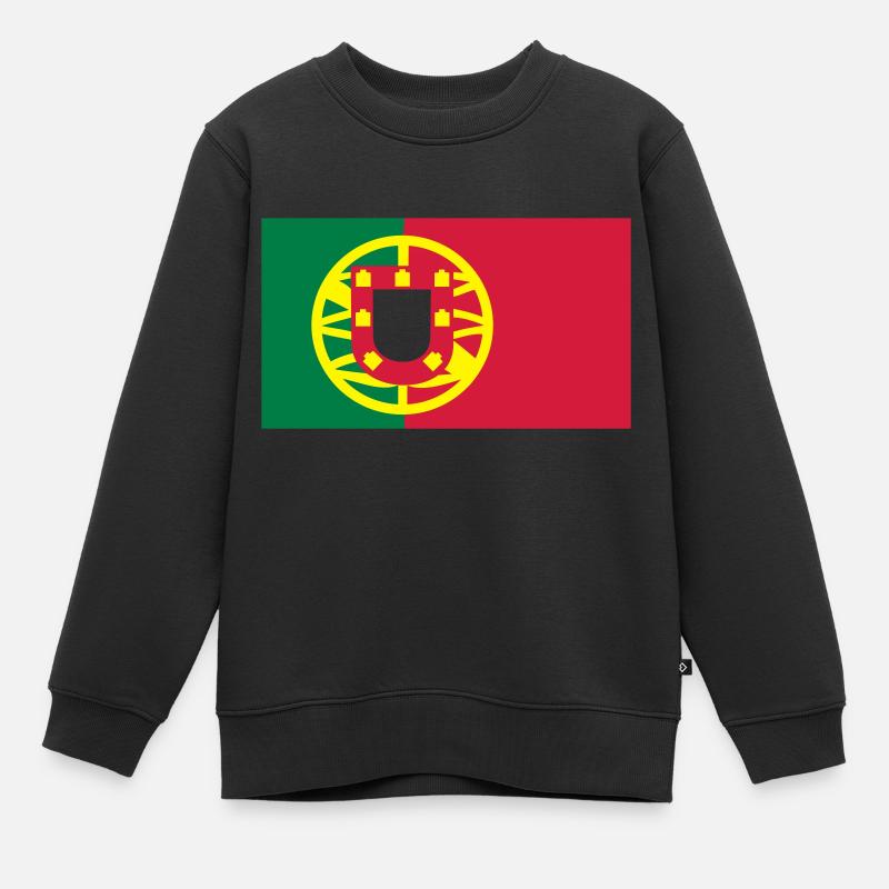 Drapeau portugais - Sweat Premium enfant bio - noir