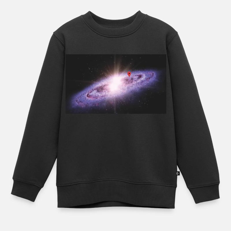 Universum Milchstraße - Kinder Premium Organic Sweatshirt - Schwarz
