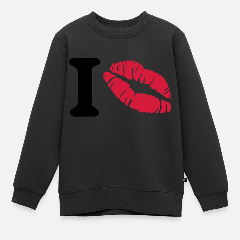 i love - Sweat Premium enfant bio - noir