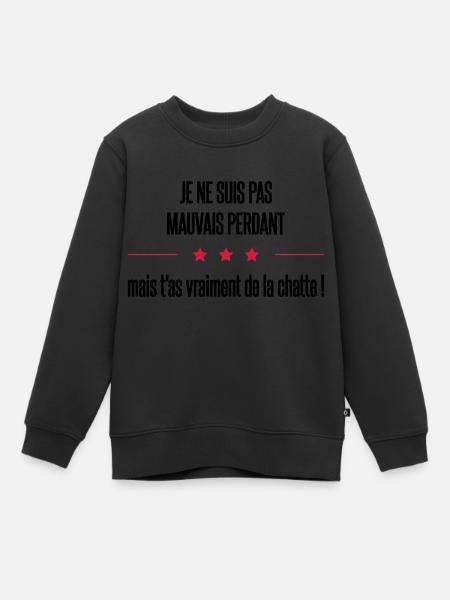 je ne suis - Sweat Premium enfant bio - noir