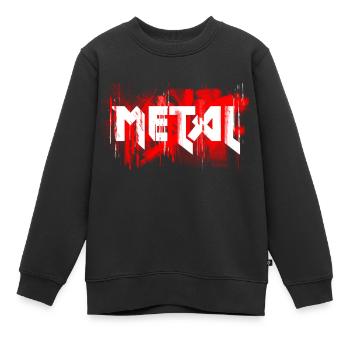 metal - Kinder Premium Organic Sweatshirt - Schwarz - Vorne - AI Model Kid Female (0cm)