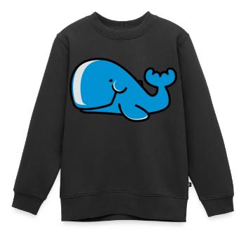 lustiger wal - Kinder Premium Organic Sweatshirt - Schwarz - Vorne - AI Model Kid Female (0cm)