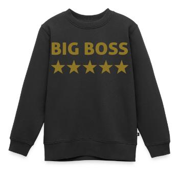big boss - Kinder Premium Organic Sweatshirt - Schwarz - Vorne - AI Model Kid Female (0cm)