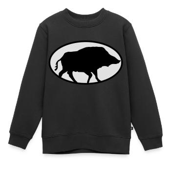 Wildschweine - Kinder Premium Organic Sweatshirt - Schwarz - Vorne - AI Model Kid Female (0cm)