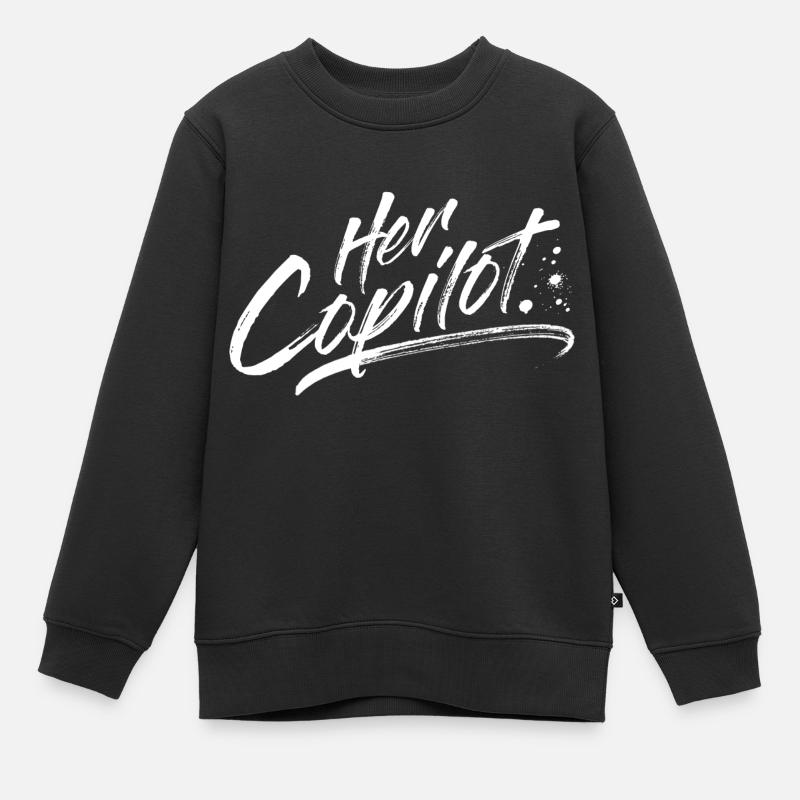 Her Copilot - Sweat Premium enfant bio - noir