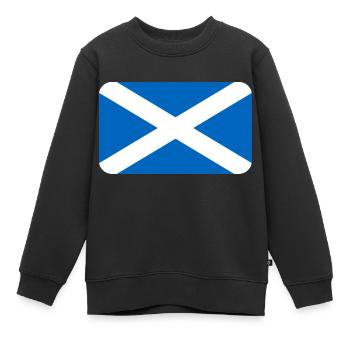 SCOTLAND FLAG round corner 400 dpi - Kinder Premium Organic Sweatshirt - Schwarz - Vorne - AI Model Kid Female (0cm)