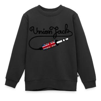 Union Jack - Sweat Premium enfant bio - noir - Devant - AI Model Kid Female (0cm)