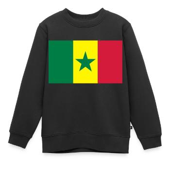 Sénégal - Sweat Premium enfant bio - noir - Devant - AI Model Kid Female (0cm)